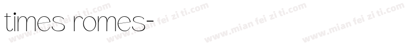times romes字体转换